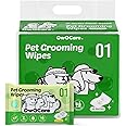 Dog Wipes for Paws and Butt, Plant-Based Large Pet Wipes, 8X9 Inch Easy to Use Dog Cat Puppy Cleaning Grooming Wipe Gentle Degradable (50 Count, Unscented)