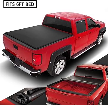 Truck Bed Accessories Lock Roll Up Black Soft Tonneau Cover Fits 05 15 Toyota Tacoma 6ft Bed Auto Parts And Vehicles