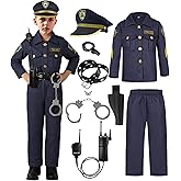 Neilyoshop Police Costume for Boys Kids Uniform Cop Costume Halloween Dress Up Costume