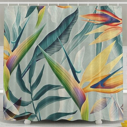 Amazon Com Jianyue Birds Of Paradise Flower Shower Curtain