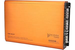 6800W High Power Car DSP Amplifier, Metal Universal Audio System with Bridgeable 4 Channel for Car Speakers