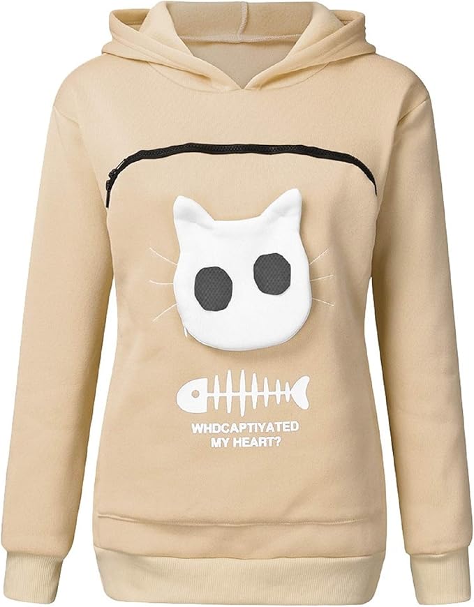 sweatshirt with pet pocket