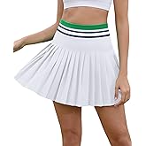 AegisChic Womens Golf Skirt with Shorts High Waisted Pleated Tennis Skirts Athletic Skorts with Pocket Tummy Control