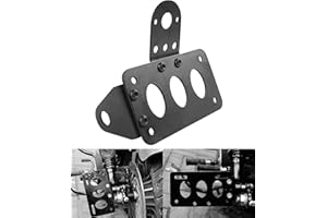 SCUARI Motorcycle License Plate Bracket,Car Accessories Motorcycle License Plate Holder,Motorcycle Side Mount License Plate Bracket,Horizontal Vertical License Plate Mount,Fits Most Motorcycle Bikes