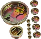iplusmile 12pcs Iron Oil Drum Caps 200L Barrels Screw-on Seal Bung Covers 6 view 1