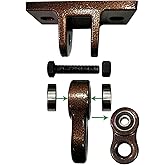ABUSA Heavy Duty Bronze Swing Hangers Screws Bolts Included Over 5000 lb Capacity Playground Porch Yoga Seat Trapeze Wooden Sets Indoor Outdoor (2 Pack)