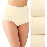 Bali womens Underwear Briefs Pack, 3-pack, Skimp Skamp Brief Panties for Women, Full Coverage, No Show