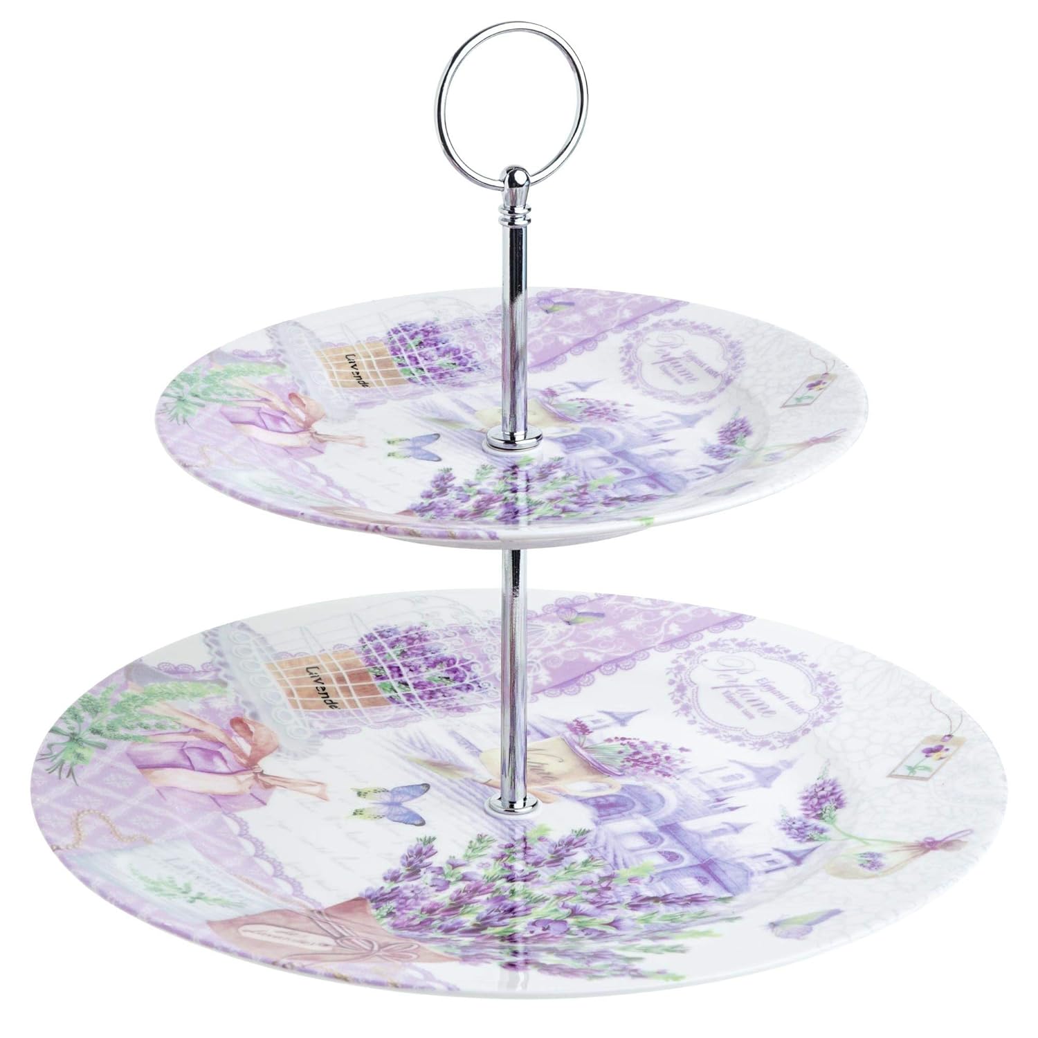Assiettes Et Plats De Service Vaisselle Et Plats De Service Napravi Rs London Boutique 53 9035 Presentoir A Gateaux A 2 Etages En Porcelaine Lilas Et Rose
