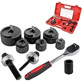 Ratchet Knockout Hole Punch Driver Kits 1/2 to 2 inch SLUG-Buster Knockout Electrical Conduit Hole Cutter Set KO Tool Kit (CC-60)