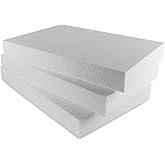 Super Z Outlet Foam Rectangle Blank Polystyrene Sheet Boards for Arts and Crafts Blank White DIY Project, Party Decorations (