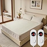 Heated Mattress Pad Calking Size - Electric Mattress Pad with Dual Control, Soft Blanket, Bed Warmer Heater Sheets, 8 Heating Settings,1/2/10 Hours Auto Shut Off, 72" x84" Cal King