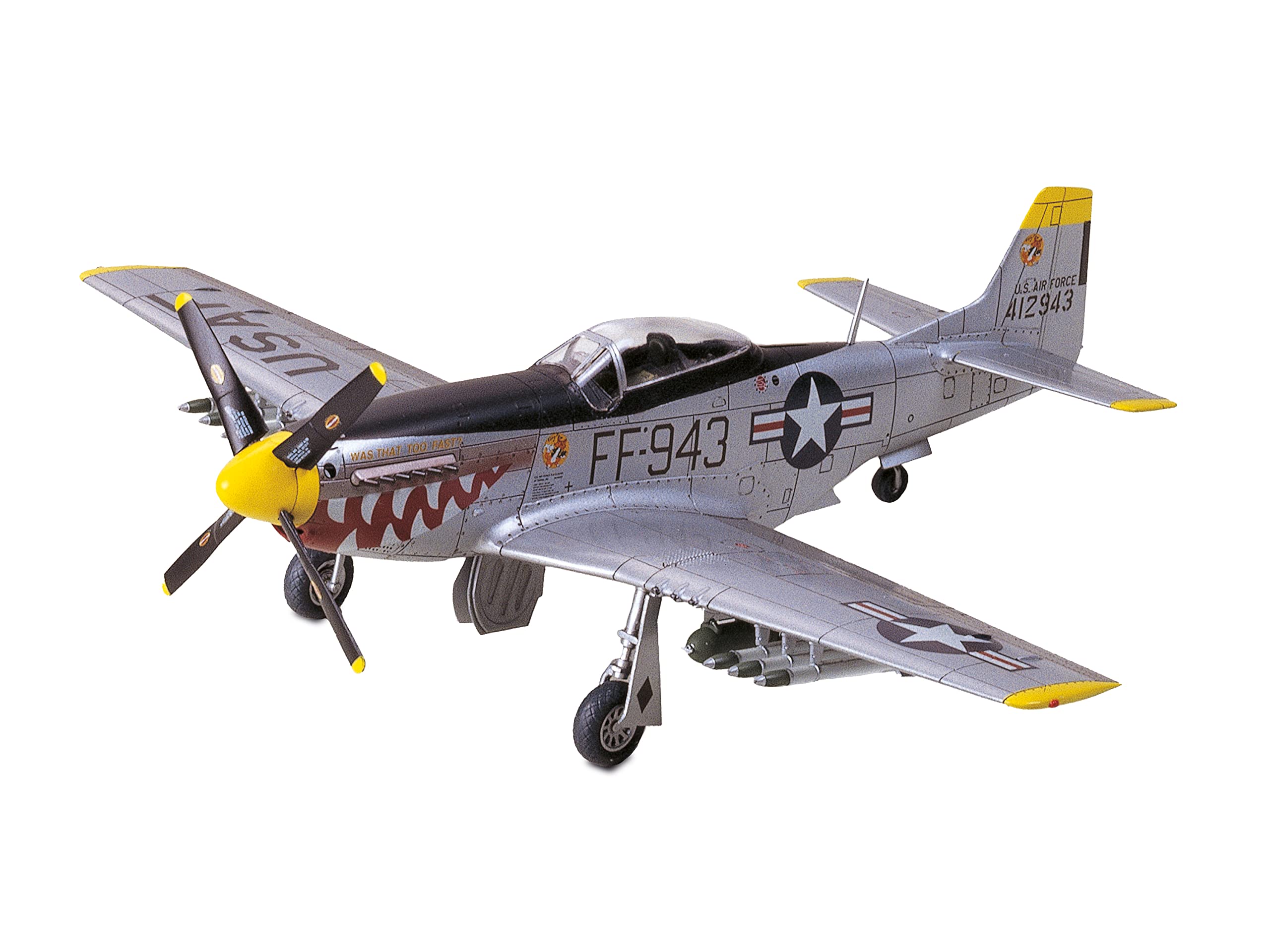 TAMIYA 300060754-1:72 F-51D Mustang North American, Aviation, Military Aircraft, Standing Model, Faithful Replica, Plastic Kit, Crafts, Model Kit, Assembly, Unpainted