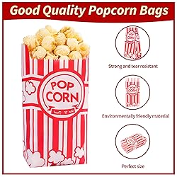 VOISEN 200 Pcs Paper Popcorn Bags,1oz