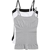 Skinnygirl Seamless Shaping Camis with 360&deg; Waist Shaping Panel, Adjustable Straps, Nylon Spandex