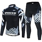 Men's Cycling Cothing Sets Long Sleeved Bicycle Jersey and Pants Kits Road Bike Cyclist Wear