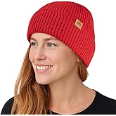 TOP-EX PolarWool™ 100% Merino Wool Beanie Hat for Men Women - Warm Soft Knit Winter Hat for Large Heads Hiking Running