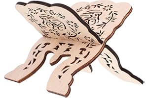 NUOBESTY Quran Holder Book Stand Wooden Quaran Holy Bible Display Holder Folding Religious Prayer Book Stand for Church