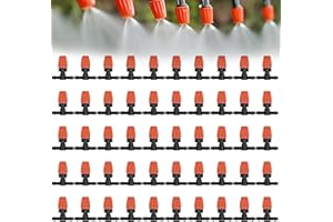 YULAIYOEN Drip Irrigation Emitters for Greenhouse Nersuries: 50 Pcs Three-Way 1/4 inch Adjustable Irrigation Drippers for Gardener - Plant Lovers Landscapers Floral Designers Water Saver