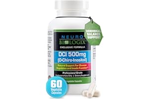 Neuro biologix D-Chiro Inositol 500 MG, High-Potency Inositol Supplement, Energy & Hormone Balance for Women & Men, Supports Metabolic Function, Dairy & Gluten Free, Non GMO, 60 Vegetable Capsules