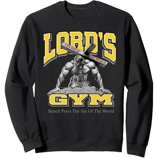 Amazon.com: Lords Gym Jesus Vintage 90s Bench Press The Sin Of The