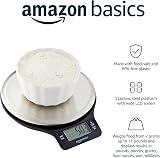 Amazon Basics Digital Kitchen Scales 11 lbs LCD Display Stainless Steel view 2