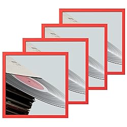 eletecpro 12.5x12.5 Record Frames in Red Made of