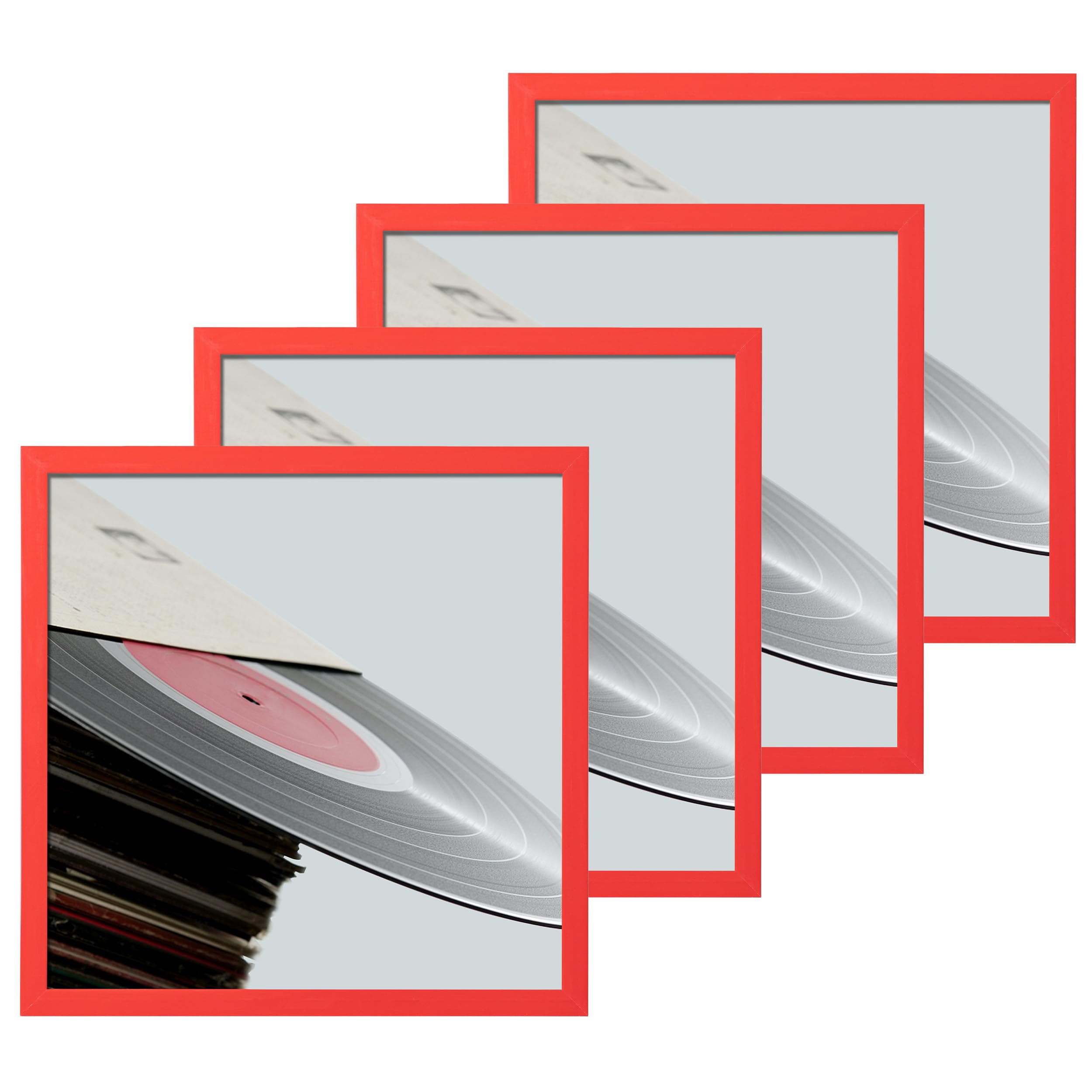 eletecpro 12.5x12.5 Record Frames in Red Made of