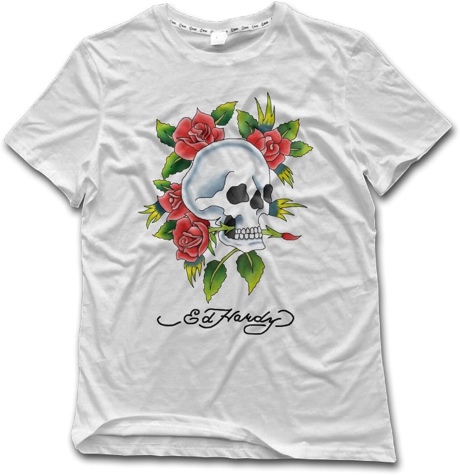 Jozie Men's Ed Hardy Star Short Sleeve T-Shirt White