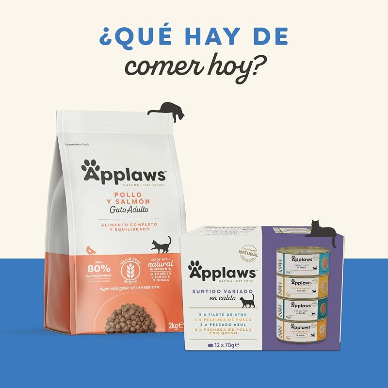 100% Comida Húmida Natural para Gatos Adultos, seleção de Peixe em Molho Multipack, 12 × latas de 70 g