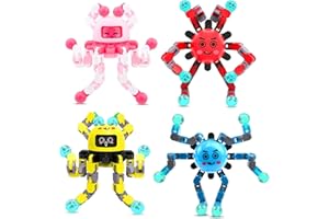 Vipctery 4Pcs Transformable Fidget Spinners for Kids Fidget Toys Teens Adults Sensory Toys with Autism ADHD Stocking Stuffers