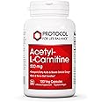 Protocol Acetyl- L-Carnitine 500mg - Energy Supplement, Nerve, and Brain Support - 100 Veg Caps