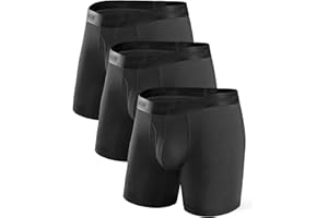 DAVID ARCHY Mens Underwear Ultra Soft Micro Modal Support Pouch Trunks Moisture Wicking Boxer Briefs for Men 3 or 4 Packs