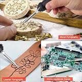 Preciva 45 in 1 Wood Burning Pyrography Kit 60W 31 Tips Orange view 6