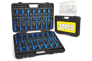 CMTOOL Terminal Removal Tool Kit 30PCS Terminal Ejector Kit Upgraded Depinning Tool Kit Automotive Electrical Pin Removal Tool Kit for Car Professional Connector Pin Removal Tool Set Pin Extractor Tool Kit