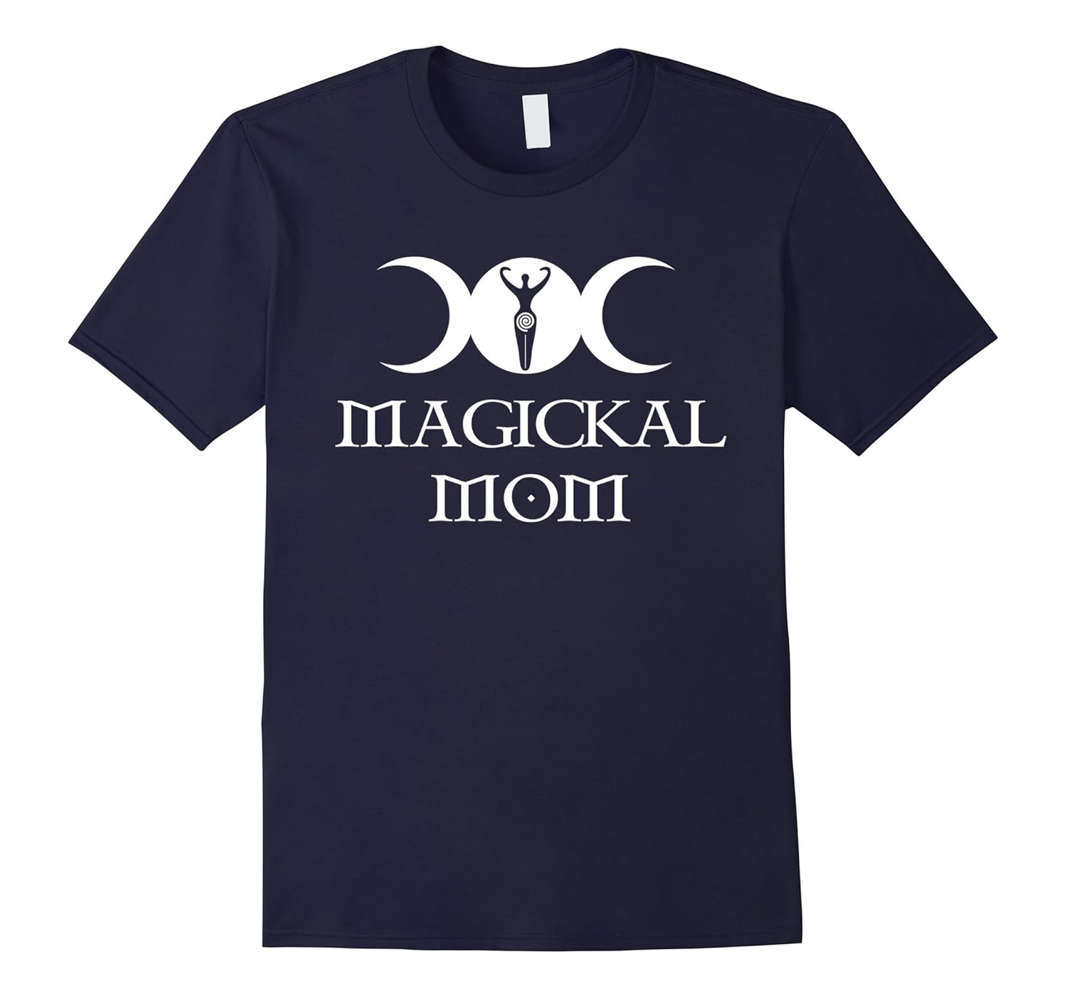 Magickal Mom Triple Moon Goddess Wiccan Witch T-Shirt-Rose