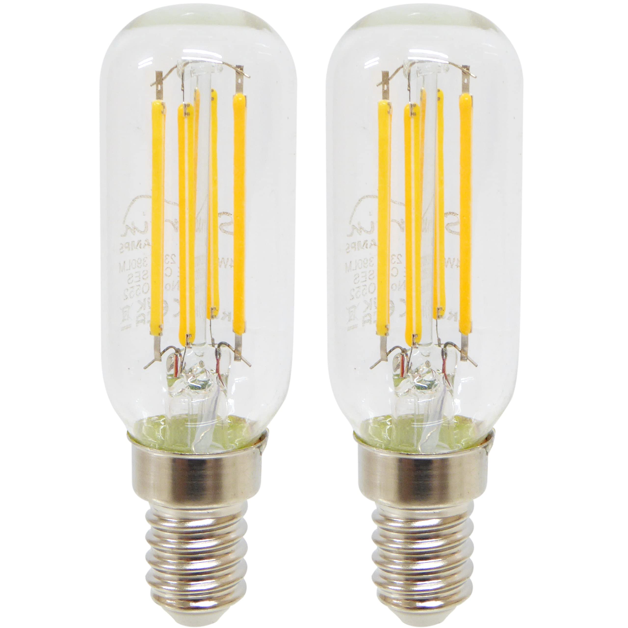 LED Cooker Hood Filament Bulb E14-4W 390lm 2700k - Equivalent to 40W Halogen - Pack of 2