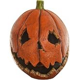 Adult Scary Last Night Pumpkin Halloween Mask Orange