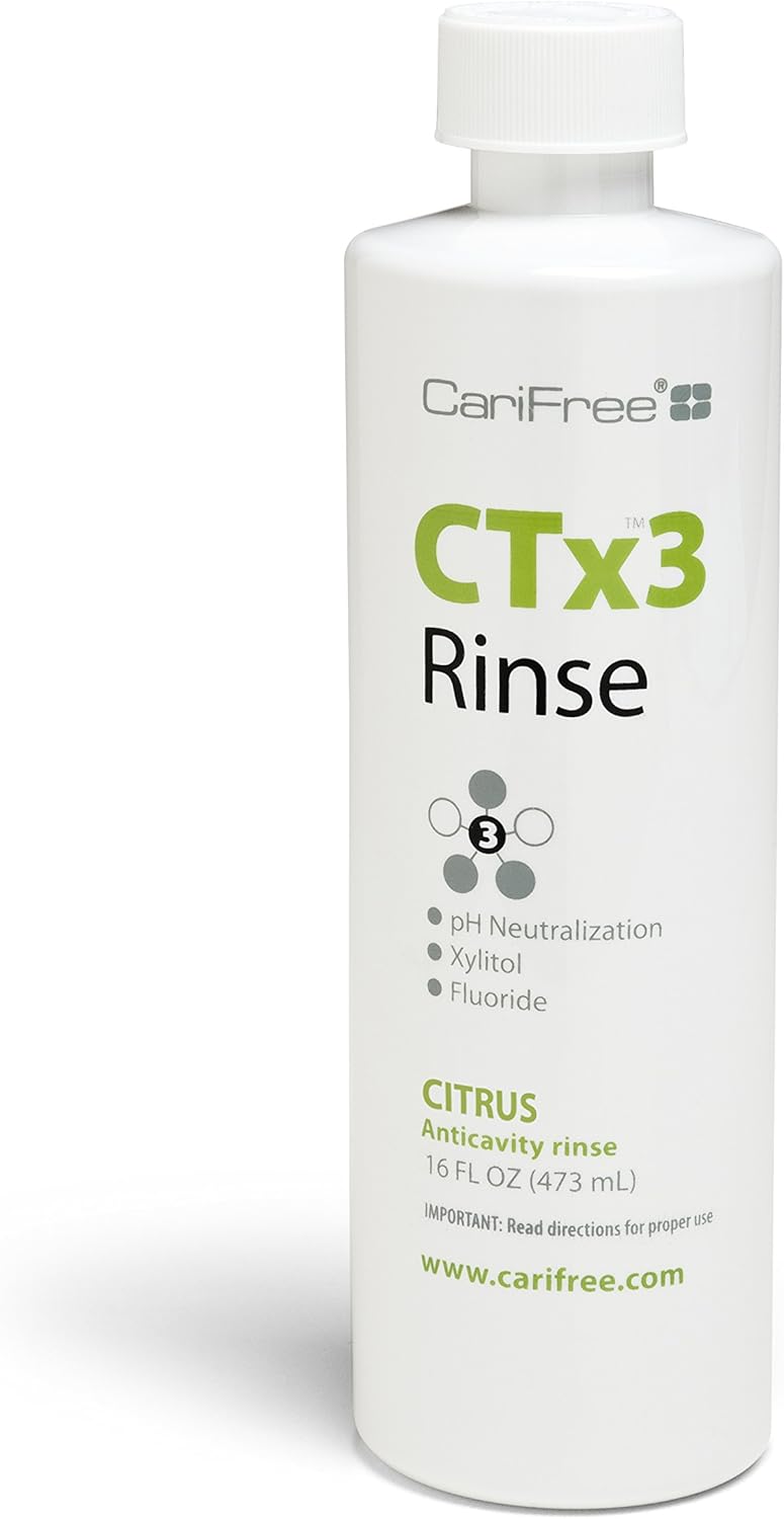 CariFree CTx3 Fluoride Rinse, Dentist AntiCavity (Citrus