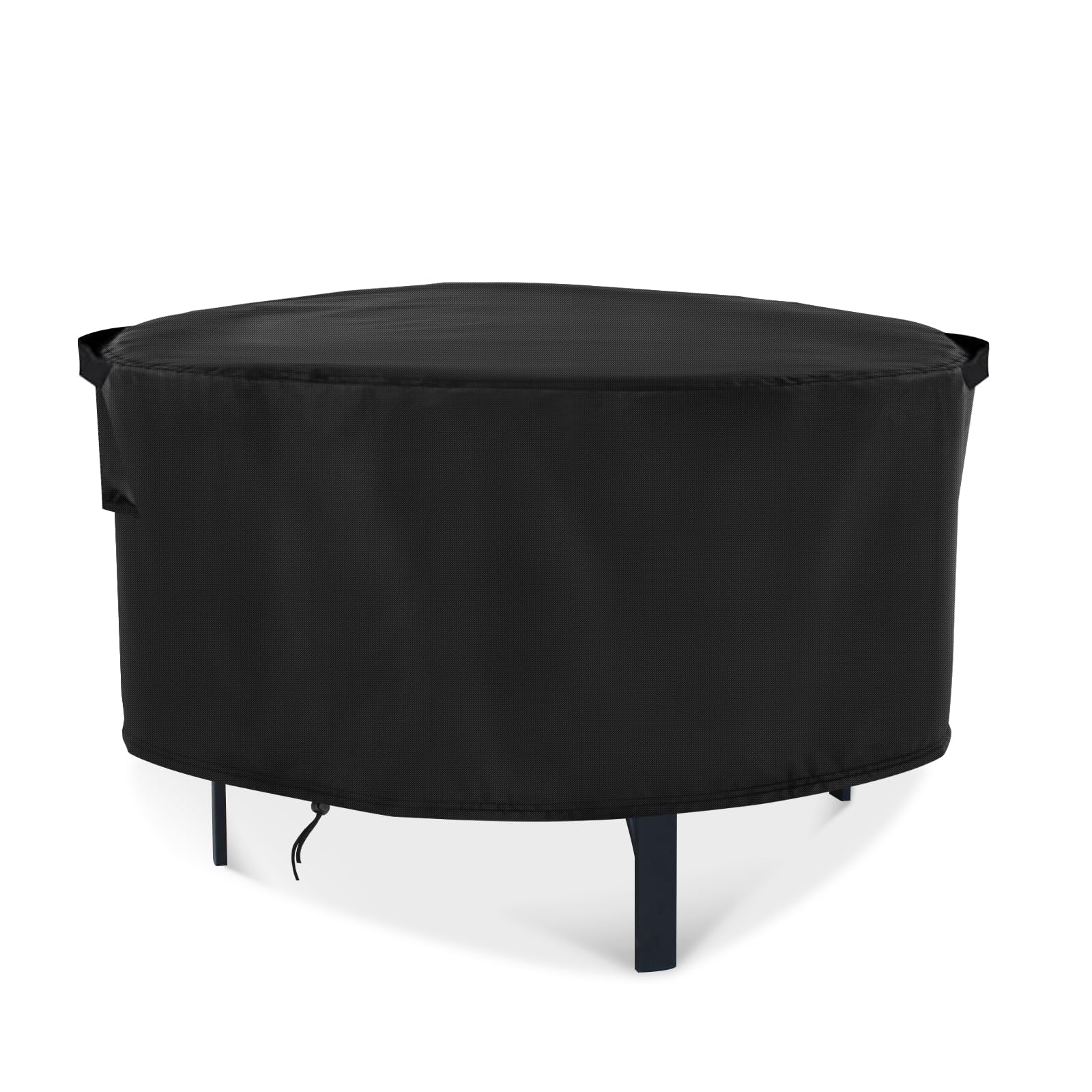 Onlyme Fire Pit Cover Round - 36 Inch Waterproof Fire Bowl Cover for Outdoor Patio, Anti-UV, Windproof - Black (92x51cm/36x20inch)