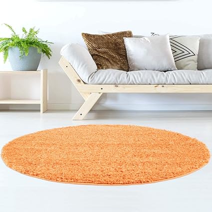 Outlet Weg Sparen Offiziell Teppich Rund Orange Amazon Simone