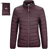 Outdoor Ventures Women's Packable Full-Zip Short Puffer Jacket Insulated Quilted Warm Lightweight Winter Coat