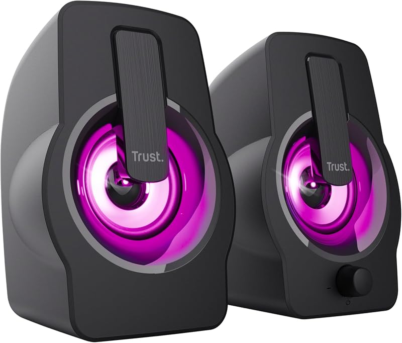 Gemi RGB Enceinte PC 2.0,Haut Parleur 12 W (6 W RMS), Noir