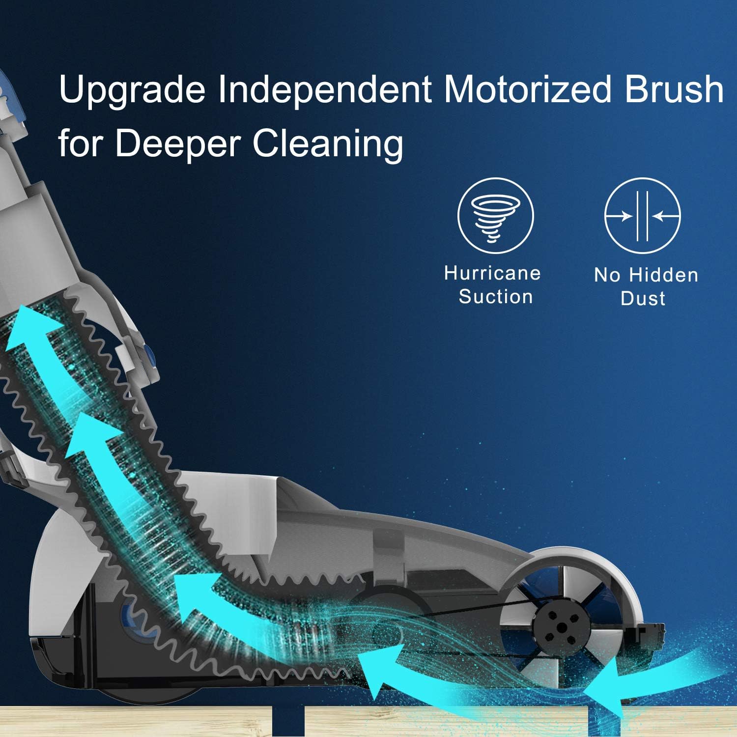 ORFELD Cordless Vacuum, Stick Vacuum Cleaner 4 in 1 with 17000pa Super Suction, Ultra-Lightweight & Quiet Handheld Vacuum for Home Hard Floor Carpet Car Pet(2020 Upgrade) -