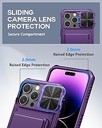 ATATOO for iPhone 14 Pro Max Case, Built-in Card