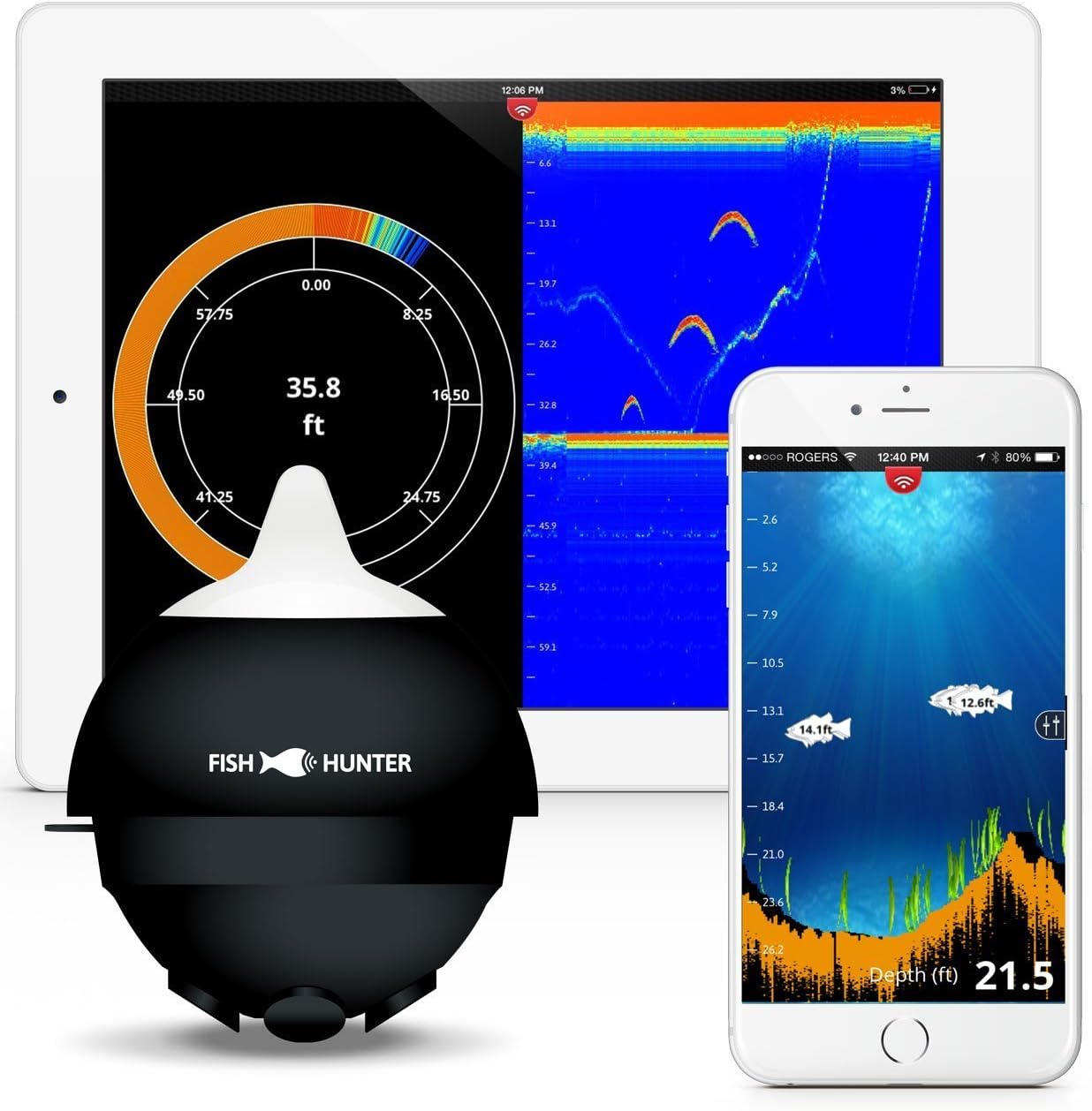 FishHunter PRO, The World’s Fastest Wireless Portable Fish Finder