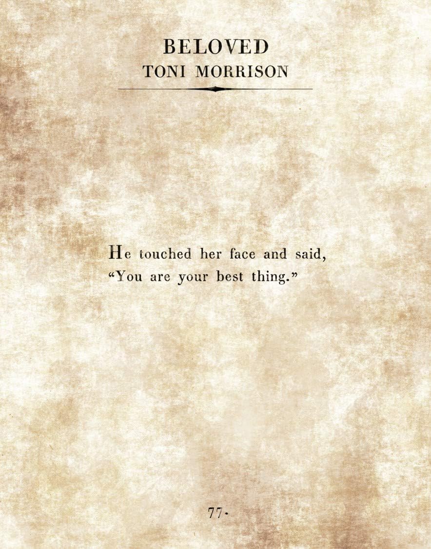 Ramini Brands Toni Morrison - Beloved - 11 x 14 Unframed Typography Book Page - Great Gift for Book Lovers and Librarians
