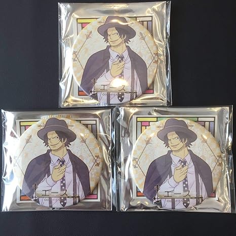 Amazon 東京ワンピースタワー ワンピースタワー 5周年 記念 缶バッジ エース 3点セット 麦わらストア アイドル 芸能人グッズ 通販