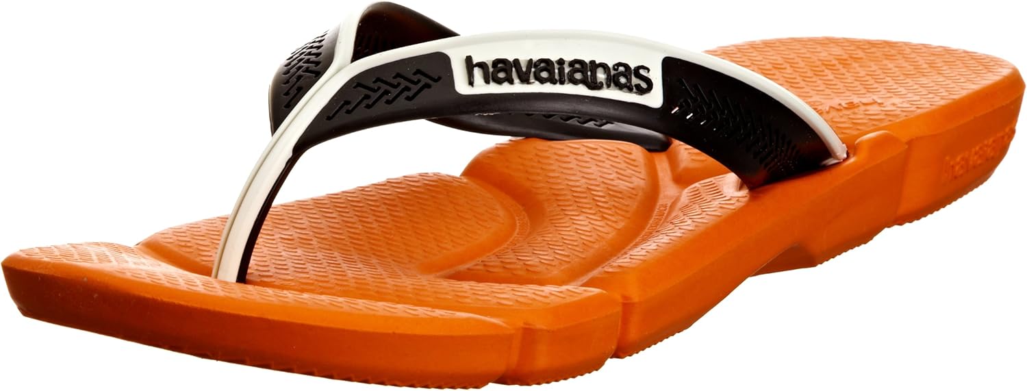 black and orange havaianas