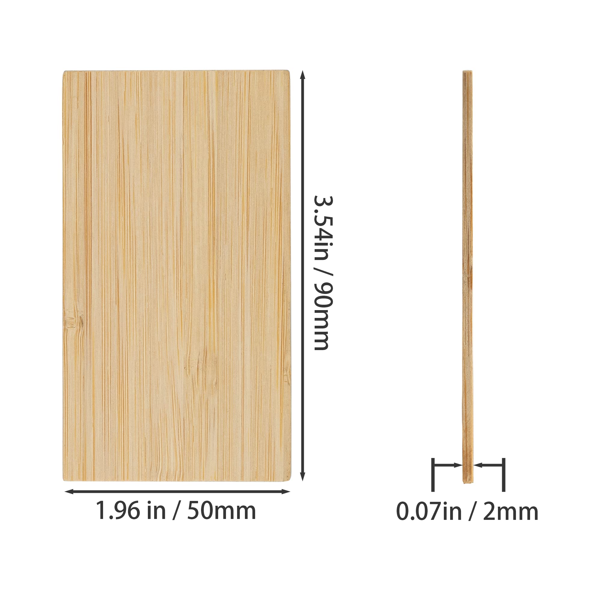 Bamboo Engraving Blanks Rectangle Bamboo Blanks 20 Pcs