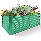 Land Guard 8×4×2 ft Galvanized Raised Garden Bed